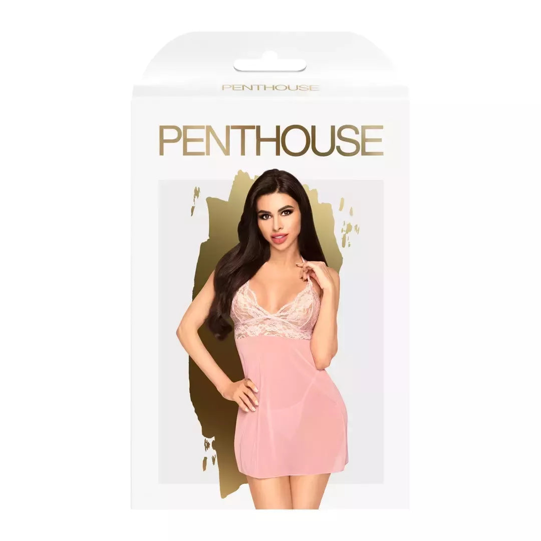 Penthouse Bedtime Story S/M elegantiškas permatomas bodis