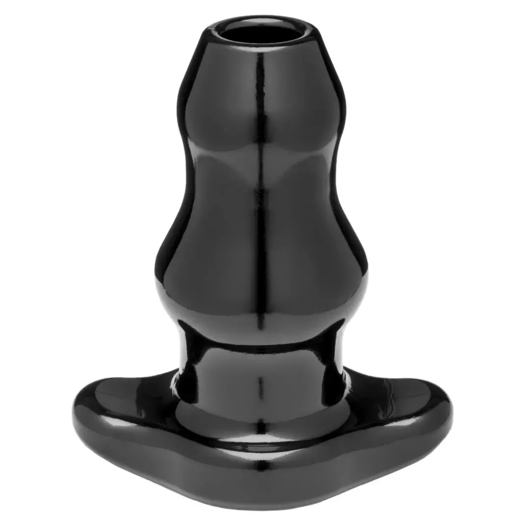 Perfect Fit Double Tunnel Plug XL Black – didelis tuščiaviduris kamštis