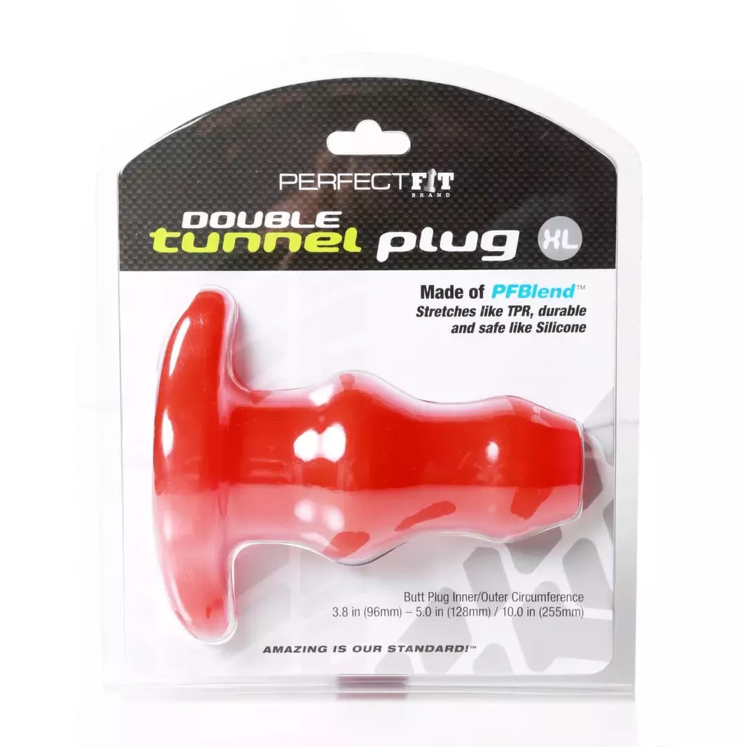 Perfect Fit Double Tunnel Plug XL Transparent – plataus kanalo sistema