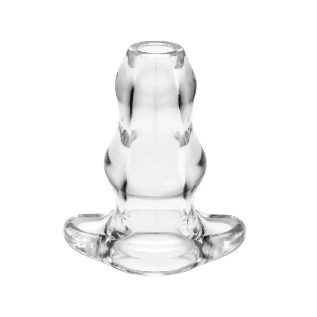 Perfect Fit dvigubo tunelio kamštis Medium Transparent anatominio dizaino
