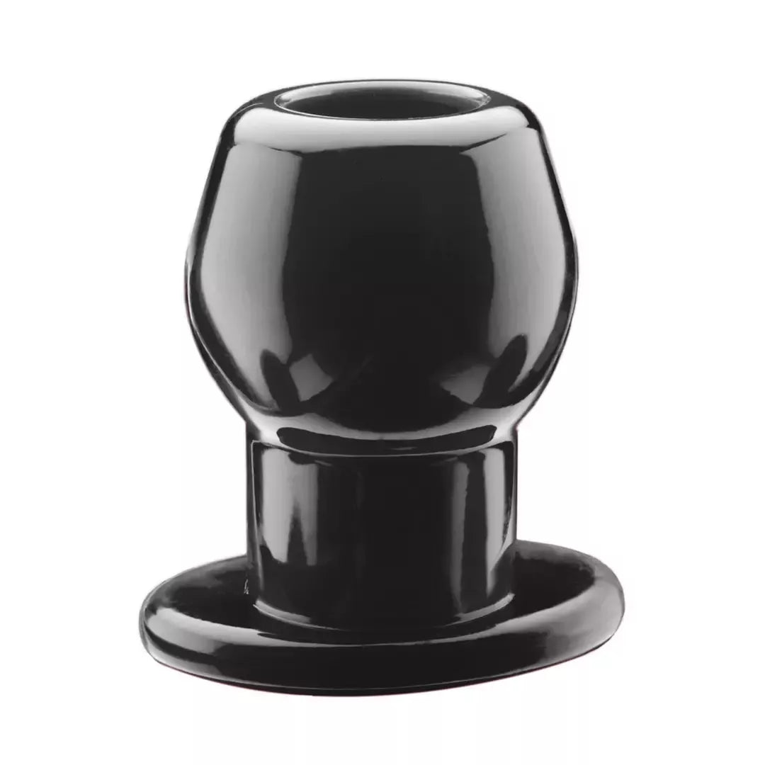 Perfect Fit Tunnel Plug Large juodos spalvos - inovatyvus tuščiaviduris dizainas, 7,6 cm