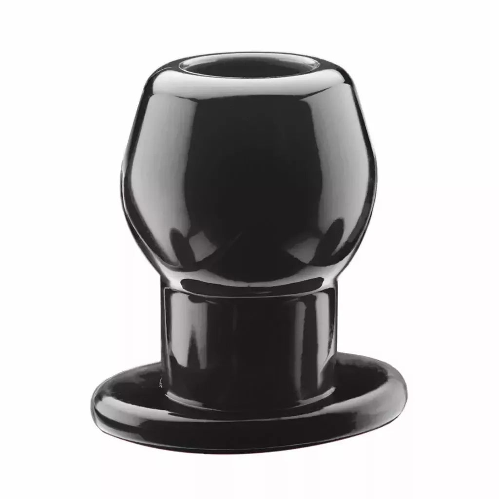 Perfect Fit Tunnel Plug Large juodos spalvos - inovatyvus tuščiaviduris dizainas, 7,6 cm