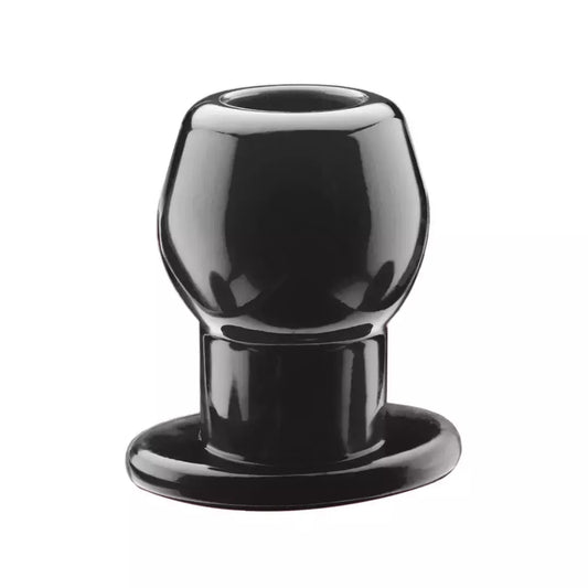Perfect Fit Tunnel Plug Medium Black – novatoriškas tuščiaviduris kaištis, 6,4 cm