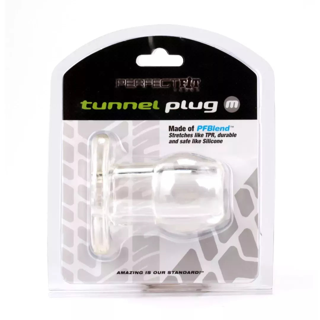 Perfect Fit Tunnel Plug Medium Clear – novatoriškas tuščiaviduris kamštis