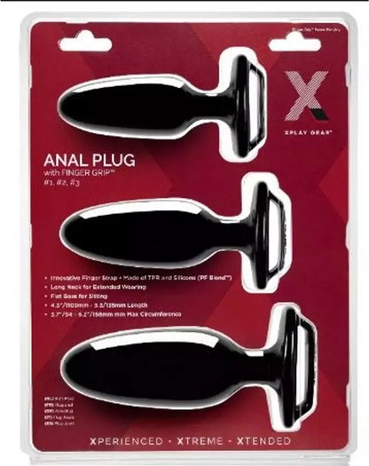 Perfect Fit XPlay Finger Grip Plug Starter Kit 3 dydžių PFBlend medžiaga