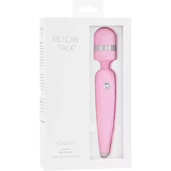 Pillow Talk Cheeky Pink Wand Massager – įkraunamas, silikoninis, belaidis