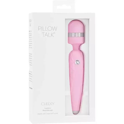 Pillow Talk Cheeky Pink Wand Massager – įkraunamas, silikoninis, belaidis