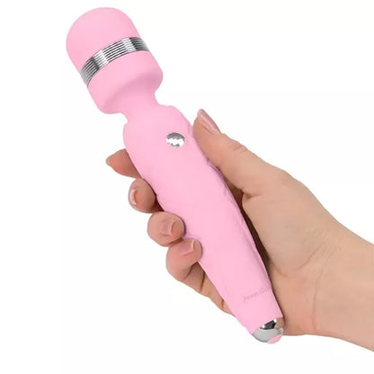 Pillow Talk Cheeky Pink Wand Massager – įkraunamas, silikoninis, belaidis