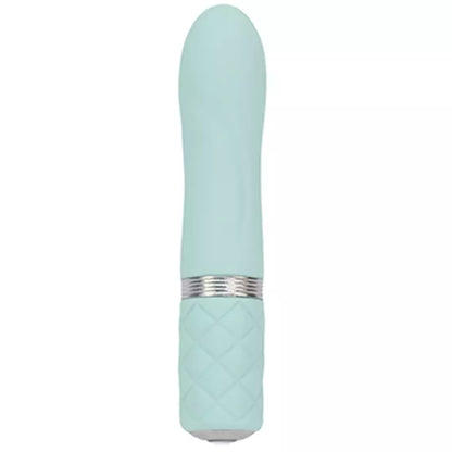 Pillow Talk Flirty Teal mini masažuoklis – kompaktiškas belaidis silikoninis modelis