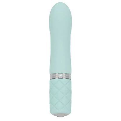 Pillow Talk Flirty Teal mini masažuoklis – kompaktiškas belaidis silikoninis modelis