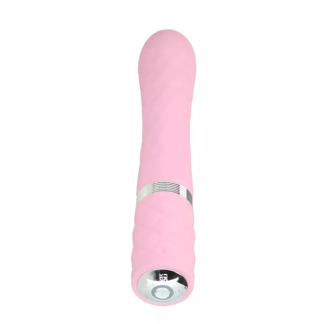Pillow Talk Lively Pink dviejų variklių masažuoklis su besisukančiu korpusu