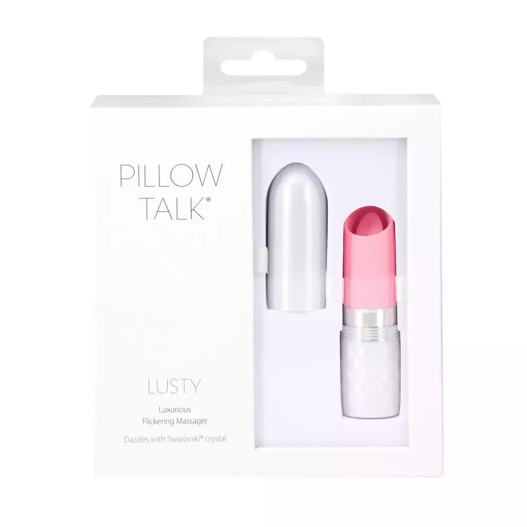 Pillow Talk Lusty Pink – kompaktiškas silikoninis klitorio stimuliatorius su „Swarovski“ detale
