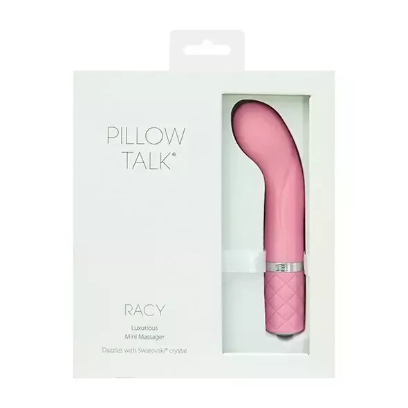 Pillow Talk Racy Pink aukštos kokybės silikoninis kompaktiškas vibruojantis prietaisas