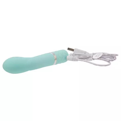 Pillow Talk Racy Teal – kompaktiškas įkraunamas vibruojantis masažuoklis, 127 mm
