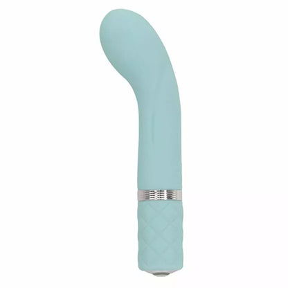 Pillow Talk Racy Teal – kompaktiškas įkraunamas vibruojantis masažuoklis, 127 mm