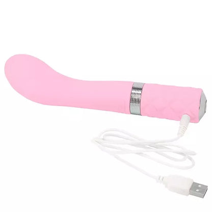 Pillow Talk Sassy Pink įkraunamas intymus masažuoklis, silikoninis, su dideliu galiuku