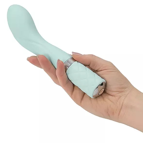 Pillow Talk Sassy Teal – įkraunamas silikoninis intymus prietaisas, didelis antgalis