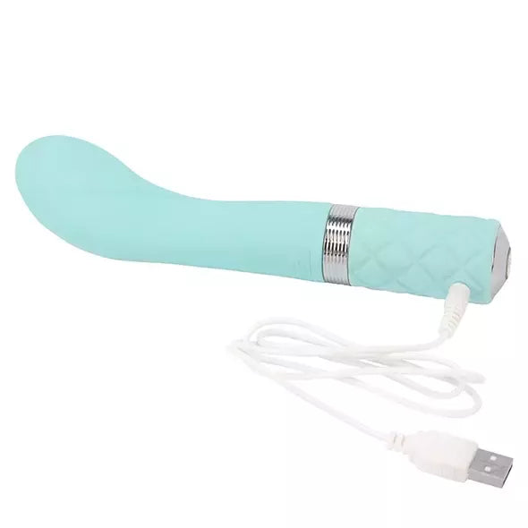 Pillow Talk Sassy Teal – įkraunamas silikoninis intymus prietaisas, didelis antgalis