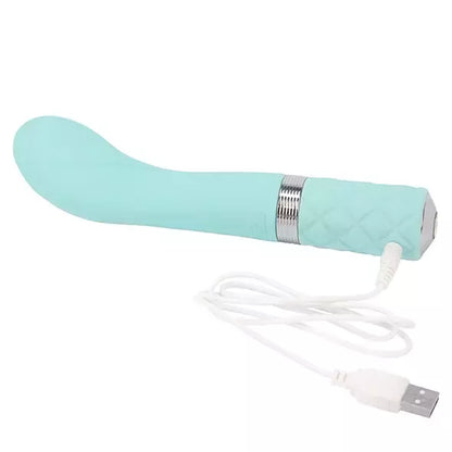 Pillow Talk Sassy Teal – įkraunamas silikoninis intymus prietaisas, didelis antgalis