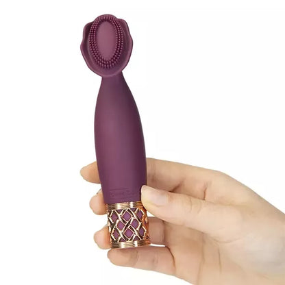 Pillow Talk Secrets Passion Mini Wand masažuoklis, vynuogių spalvos, silikoninis, USB