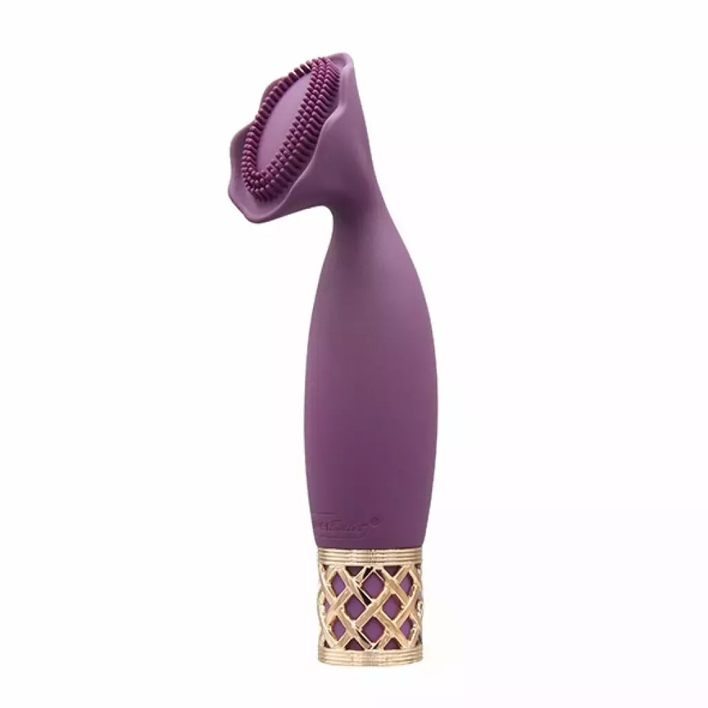 Pillow Talk Secrets Passion Mini Wand masažuoklis, vynuogių spalvos, silikoninis, USB
