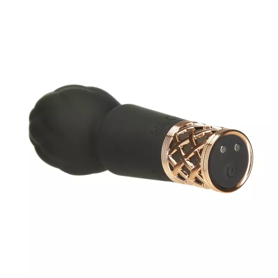 Pillow Talk Secrets Pleasure Wand Black – kompaktiškas lankstus masažuoklis