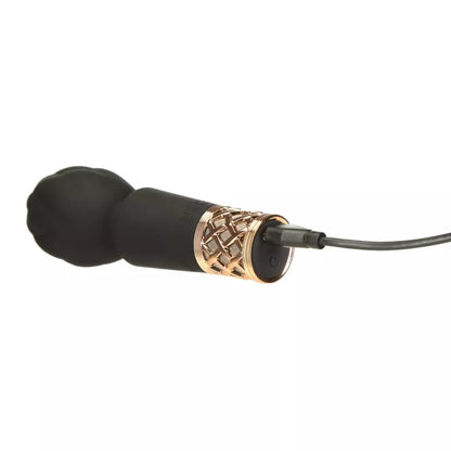 Pillow Talk Secrets Pleasure Wand Black – kompaktiškas lankstus masažuoklis