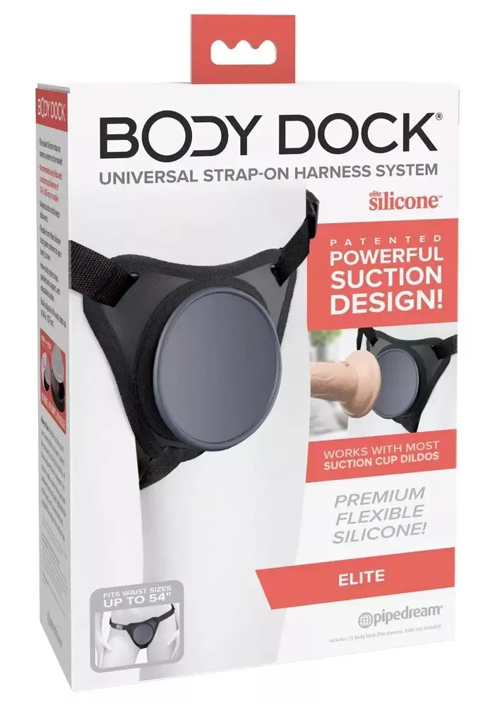 Pipedream Body Dock Elite reguliuojama diržų sistema, silikoninė plokštelė