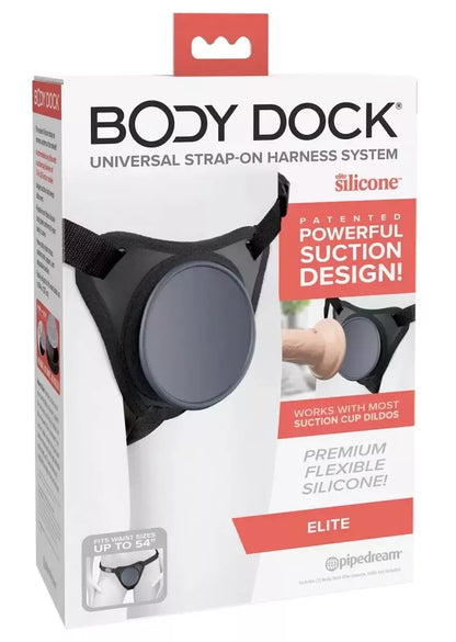 Pipedream Body Dock Elite reguliuojama diržų sistema, silikoninė plokštelė