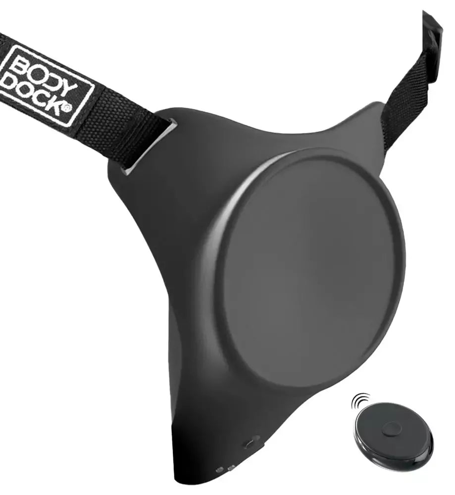 Pipedream Body Dock G-Spot Pro diržas su vibruojančia plokštele, reguliuojami dirželiai