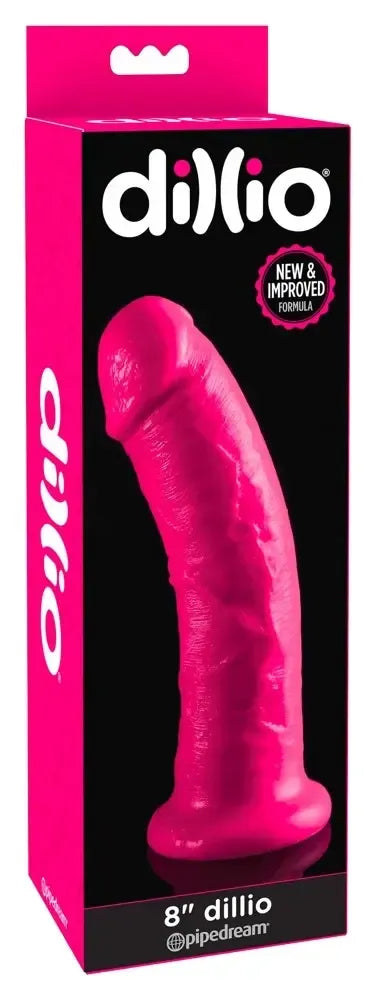 Pipedream Dillio 8" rožinis anatominis modelis su siurbtuku, 21,6 cm