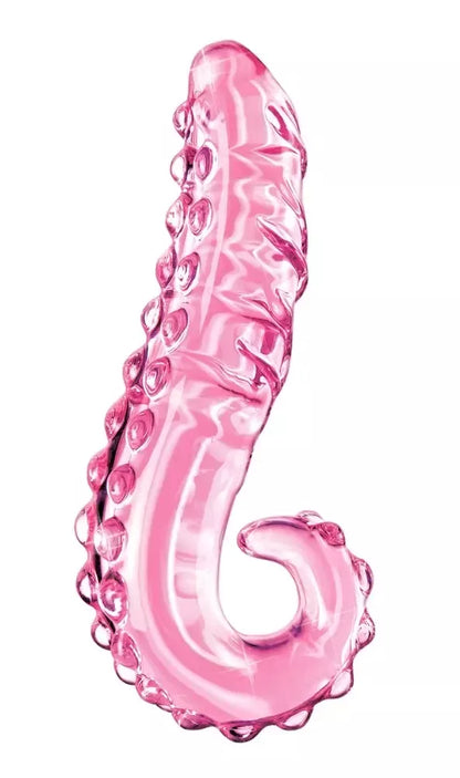 Pipedream Icicles No. 24 rožinis stiklinis intymus masažuoklis, 15,5 cm