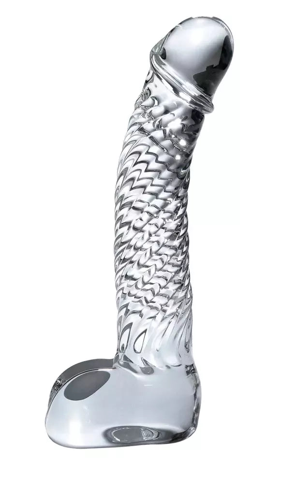 Pipedream Icicles No. 61 stiklinis intymaus masažo įrankis 16,5 cm skaidrus