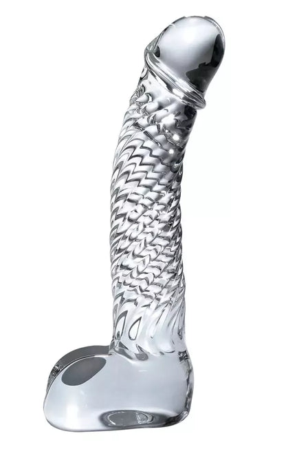 Pipedream Icicles No. 61 stiklinis intymaus masažo įrankis 16,5 cm skaidrus