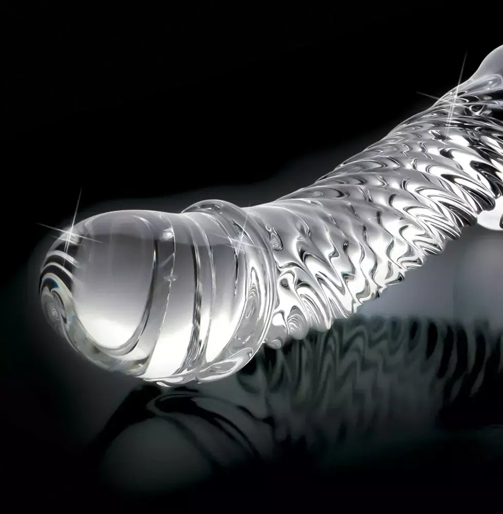 Pipedream Icicles No. 61 stiklinis intymaus masažo įrankis 16,5 cm skaidrus