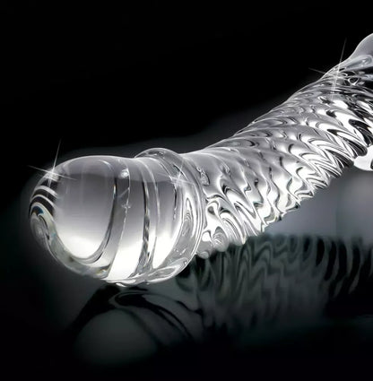 Pipedream Icicles No. 61 stiklinis intymaus masažo įrankis 16,5 cm skaidrus