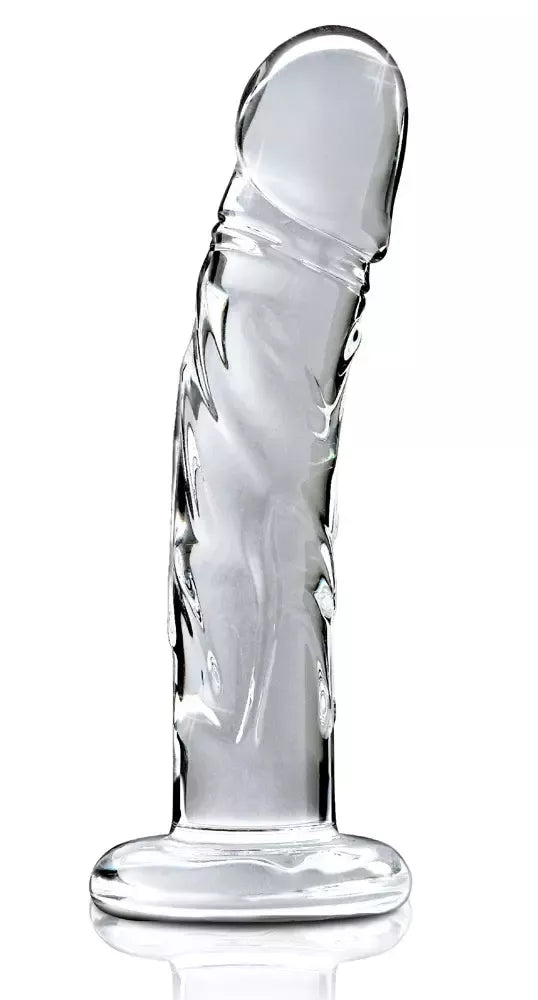 Pipedream Icicles No. 62 skaidraus stiklo masažuoklis 18 cm
