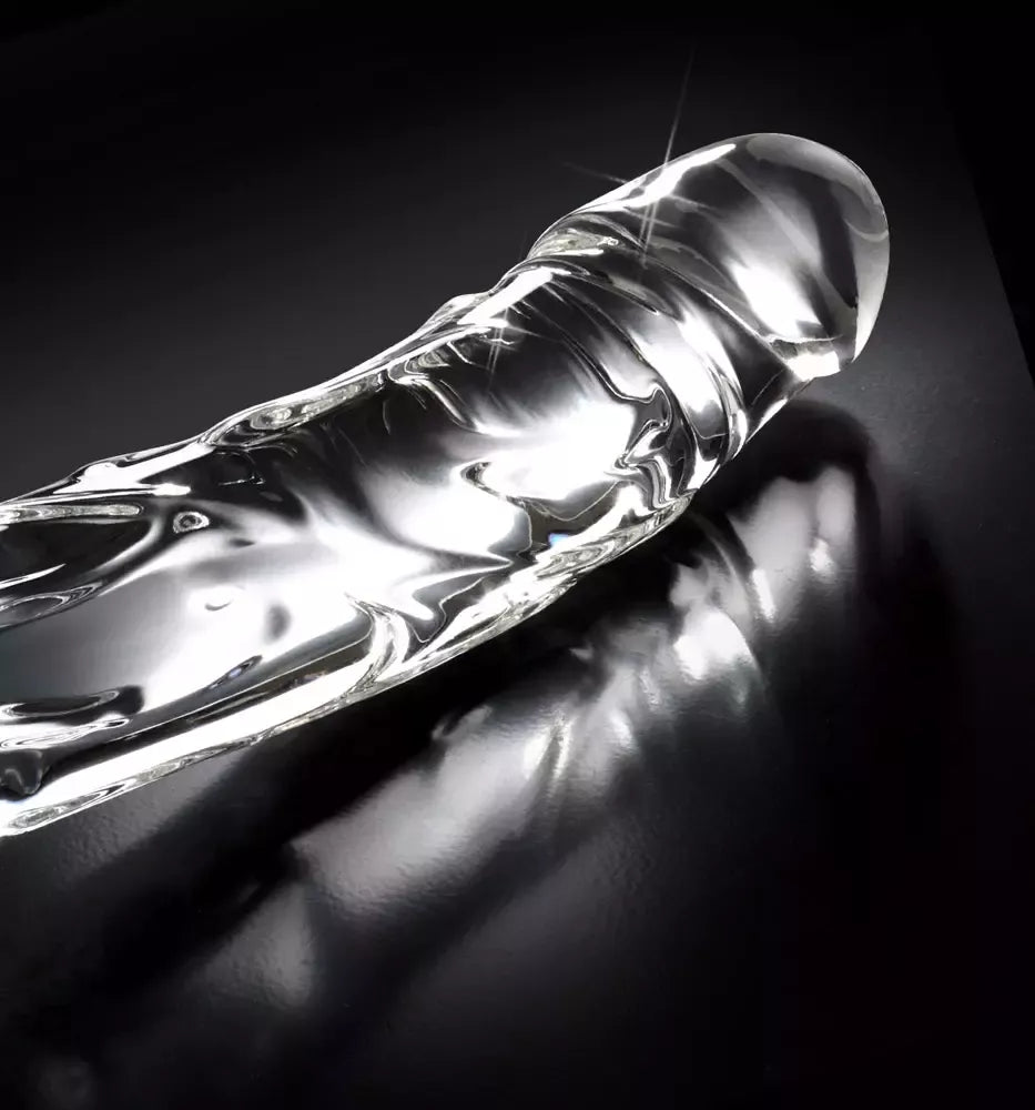 Pipedream Icicles No. 62 skaidraus stiklo masažuoklis 18 cm