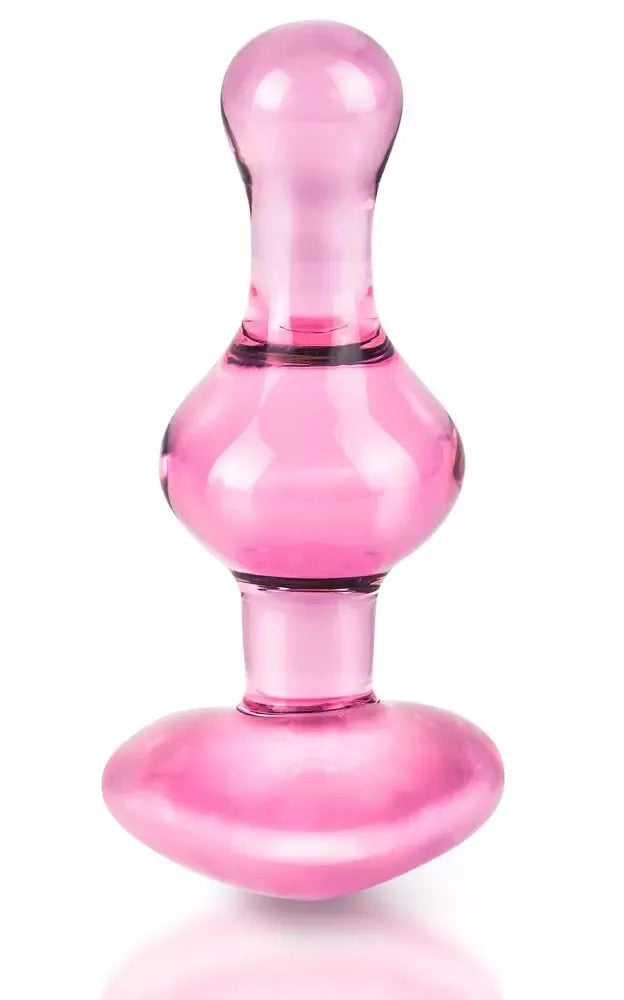 Pipedream Icicles No. 75 Pink stiklinis kamštis – rankų darbo, hipoalergiškas, 9,5 cm