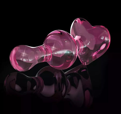 Pipedream Icicles No. 75 Pink stiklinis kamštis – rankų darbo, hipoalergiškas, 9,5 cm