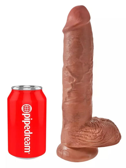 Pipedream King Cock 10 colių Intimate Machine su siurbtuku, įdegio spalvos