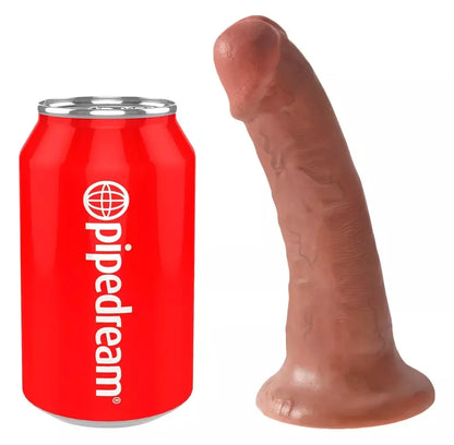 Pipedream King Cock 6“ modelis, rudas, su siurbtuko pagrindu, 17 cm, PVC