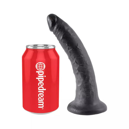 Pipedream King Cock 7 colių juodas – anatominis modelis su siurbtuku