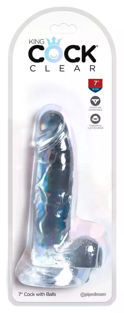 Pipedream King Cock 7 modelis su siurbtuku, 20,3 cm, TPE, smėlio spalvos
