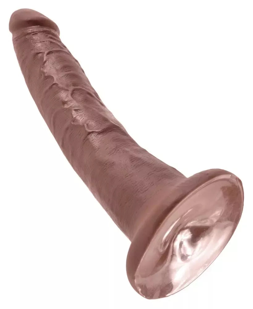 Pipedream King Cock 7" rudas modelis su siurbtuku, 20,5 cm