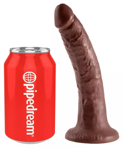 Pipedream King Cock 7" rudas modelis su siurbtuku, 20,5 cm