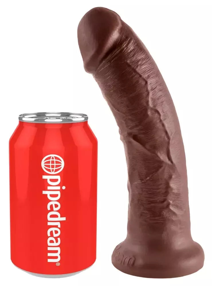 Pipedream King Cock 8" Intimate Model rudas 21,5 cm su siurbtuku
