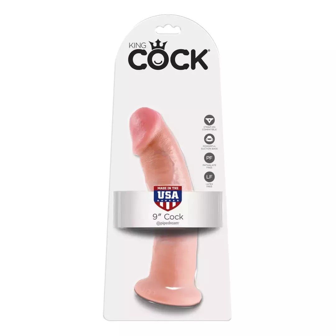 Pipedream King Cock 9 colio intymus modelis – kūno spalvos, su prisiurbiamu pagrindu