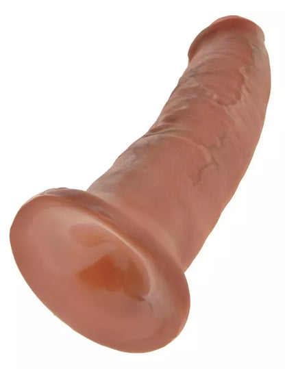 Pipedream King Cock 9 colių įdegio spalvos anatominis modelis su vakuuminiu pagrindu, 24 cm