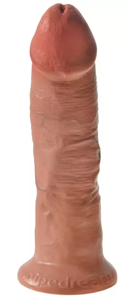 Pipedream King Cock 9 colių įdegio spalvos anatominis modelis su vakuuminiu pagrindu, 24 cm